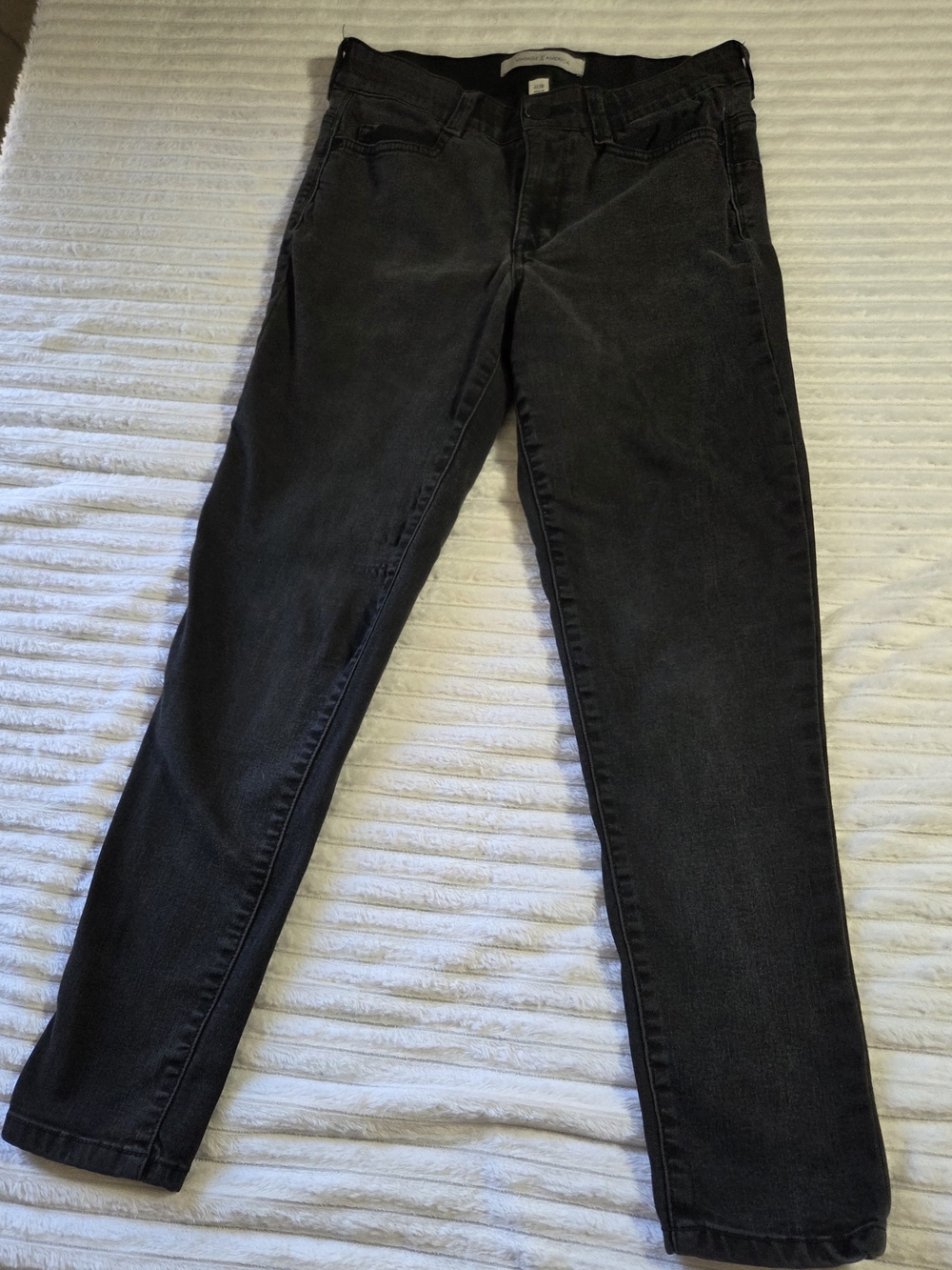 Vintage America Women’s Black Skinny Jeans Size 6/28 Stretch Denim